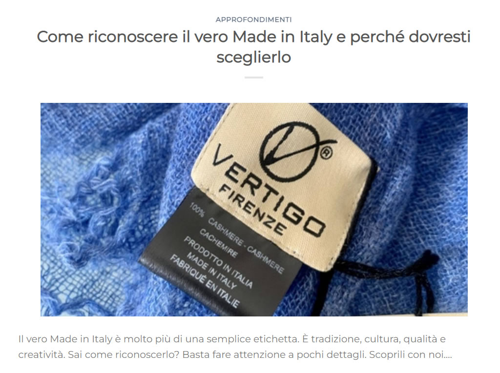 Come riconoscere il vero Made in Italy e perché dovresti sceglierlo